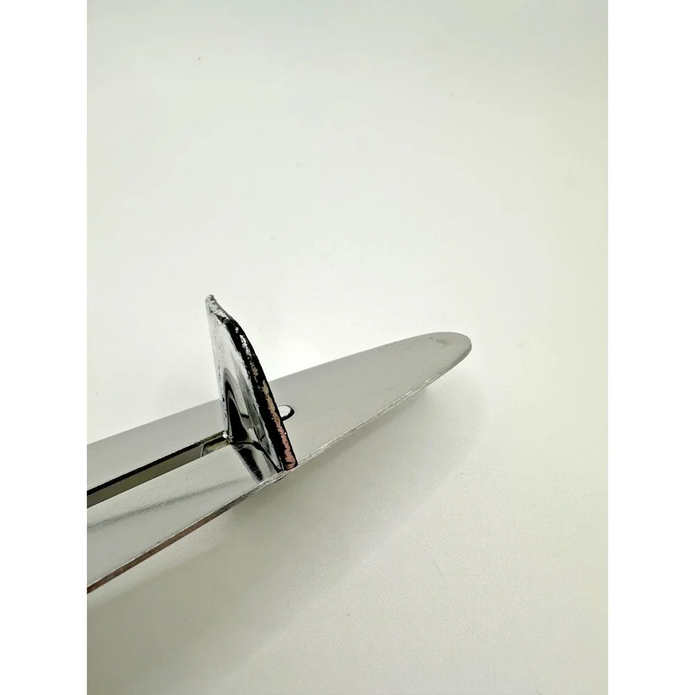 Vintage Sliding Cake Server‎ Spatula Gadget Pies Cakes Stainless Wood Handle